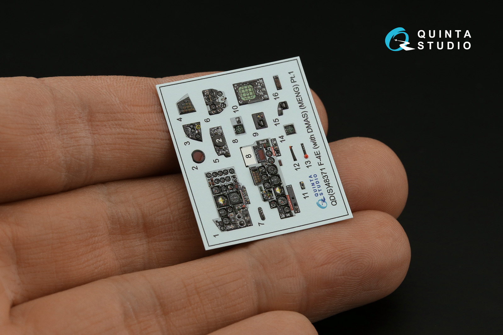 QDS-48371 3D Декаль интерьера кабины F-4E c DMAS (Meng) (Малая версия)