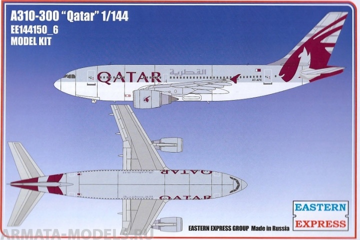 ЕЕ144150_6 Авиалайнер  А310-300  QATAR Восточный экспресс