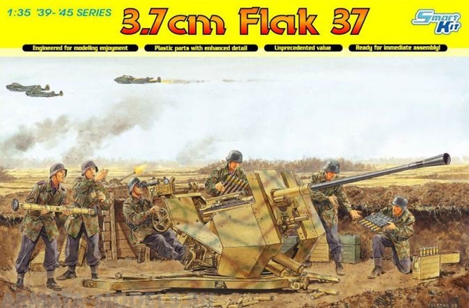 6483Д Пушка 3,7 см Flak 37 Dragon
