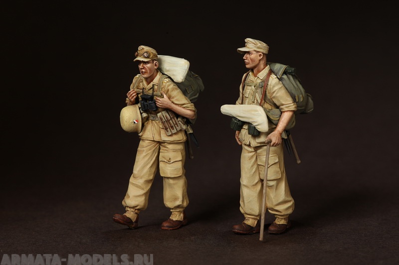 3610SOGA Feldwebels Fallschirmjager- Brigade Ramcke. El Alamein, August 1942. SOGA Miniatures