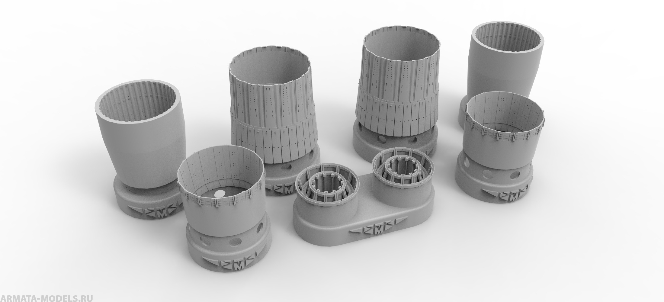 48278-1TMP Сопла АЛФ-31Ф для СУ-27 GWH, 1/48 