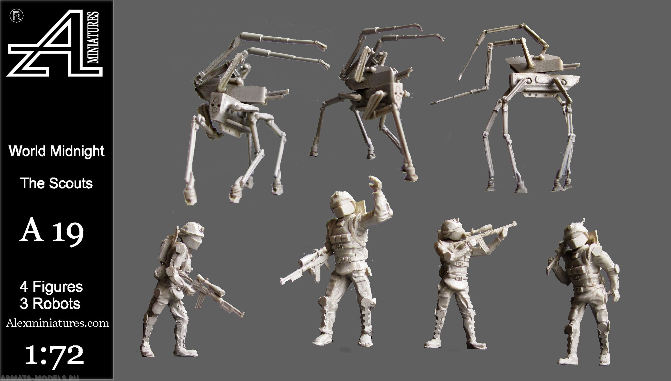 А19 Мир полуночи. Разведчики, 1:72 Alex miniatures