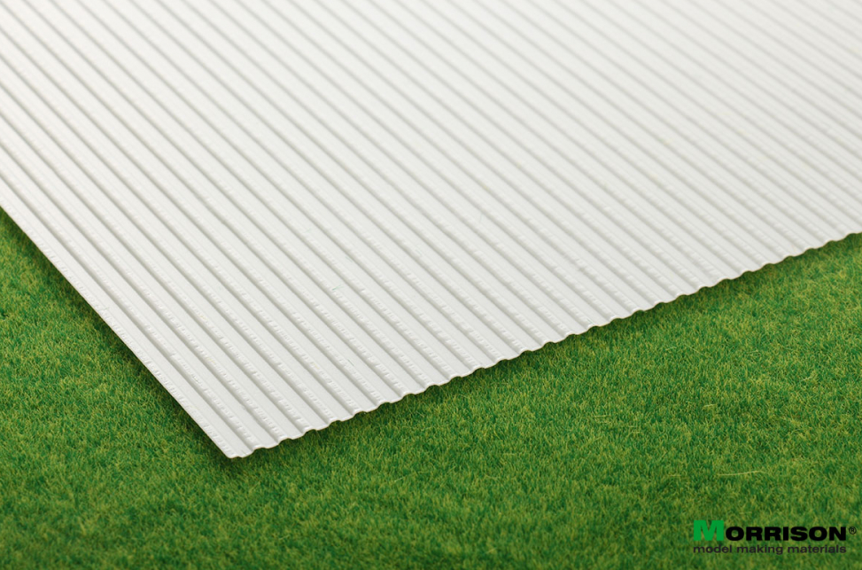 041to040 Шифер / профнастил для диорам  (Лист А4- 19см.х28см.) . (шаг 4 мм.)