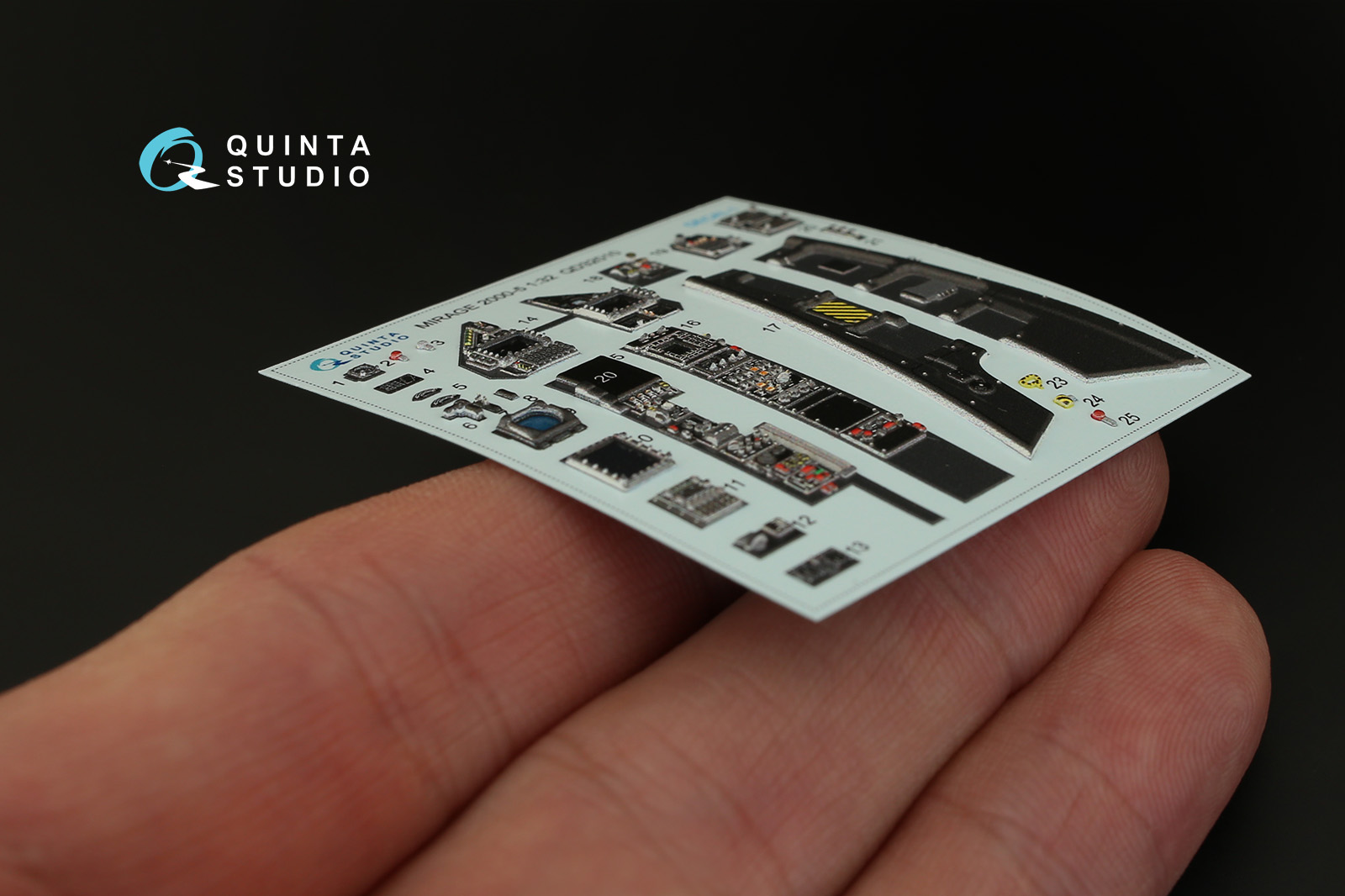 QD32010 1/32 3D Декаль интерьера кабины Mirage 2000-5 (для модели Kitty Hawk) Quinta Studio