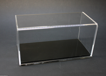 AM19109B Бокс акриловый 190х100х90мм  колпак 3мм, основание 3+3мм черный глянец