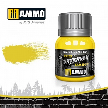 AMIG0624 Ammo Mig Краска акриловая DRYBRUSH  FADED YELLOW