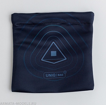 1193 Тканевый мешок с печатью (чёрный), 15*15, на магнитной застёжке