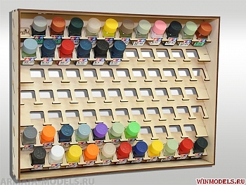 POL-25-01 Полка настольно-подвесная для  баночек 25 мм. TAMIYA эмаль