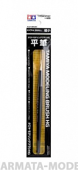 87157T Кисточка с удобной прорезиненной ручкой, натуральная, плоская Extra Small