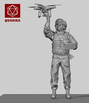 AM35902 Фигура Боец Вагнер с беспилотником