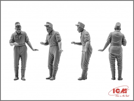 Набор фигурок 48082 Фигуры Пилоты и техники ВВС Германии (1939-1945) ICM