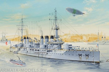 86504 Корабль French Navy Pre-Dreadnought Battleship Voltaire 1/350
