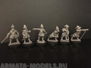 3200ТБ Солдатики, пешие испанцы, 28 мм, смола, 2-я половина 16 в., проект Непобедимая армада