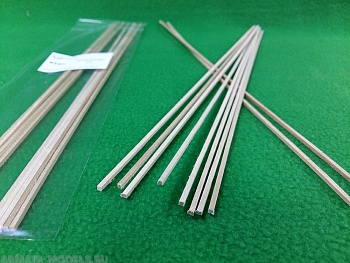 5107SV рейки 2х2 - длина 300 мм - липа - 10 шт