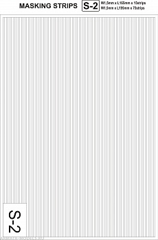 S-2 Masking Strips W1,5mm x L165mm x 15 strips