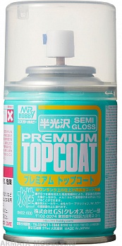 B-602 Финишный полуматовый лак премиум класса MR.HOBBY  Mr.PREMIUM TOP COAT SEMI-GLOSS 88мл