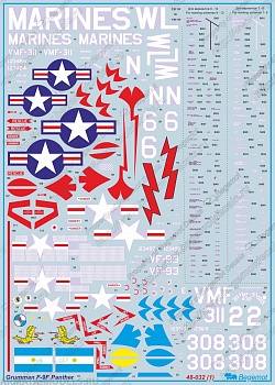 48-032 Декаль Grumman F9F Panther
