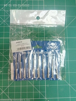 DF83510 Набор из 10 игольчатых алмазных боров, 50 мм